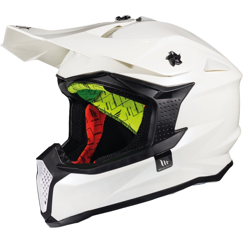 Motocross kaciga MT Falcon Solid white