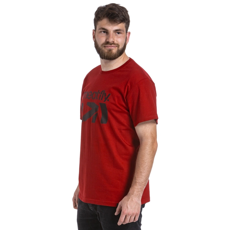 Majica kratkih rukava Meatfly Podium tamno crvena rasprodaja