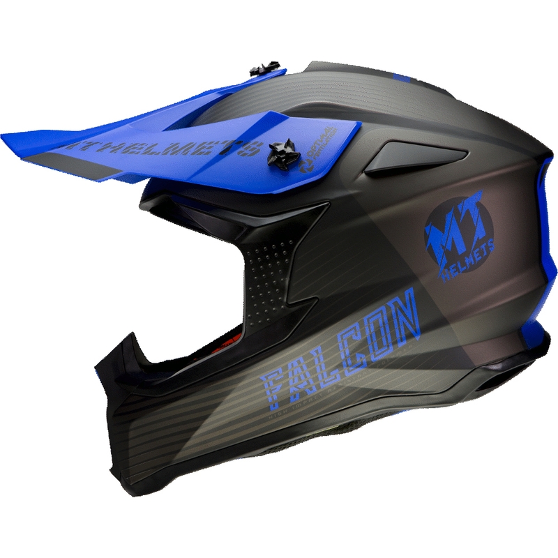 MT Falcon System motocross kaciga crno-plava