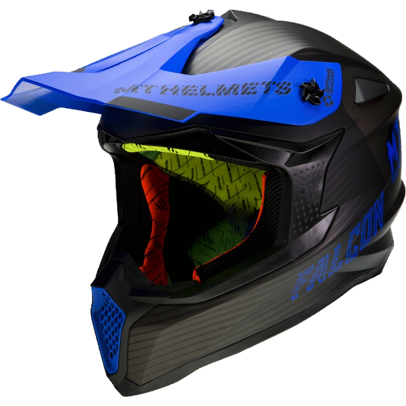 MT Falcon System motocross kaciga crno-plava