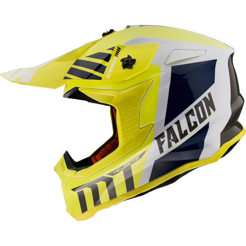 Motocross kaciga MT Falcon Warrior žuta