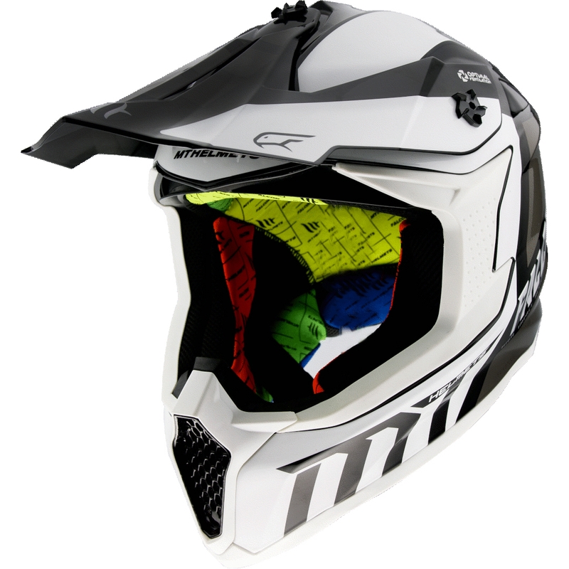 Motocross kaciga MT Falcon Warrior bijelo-crna