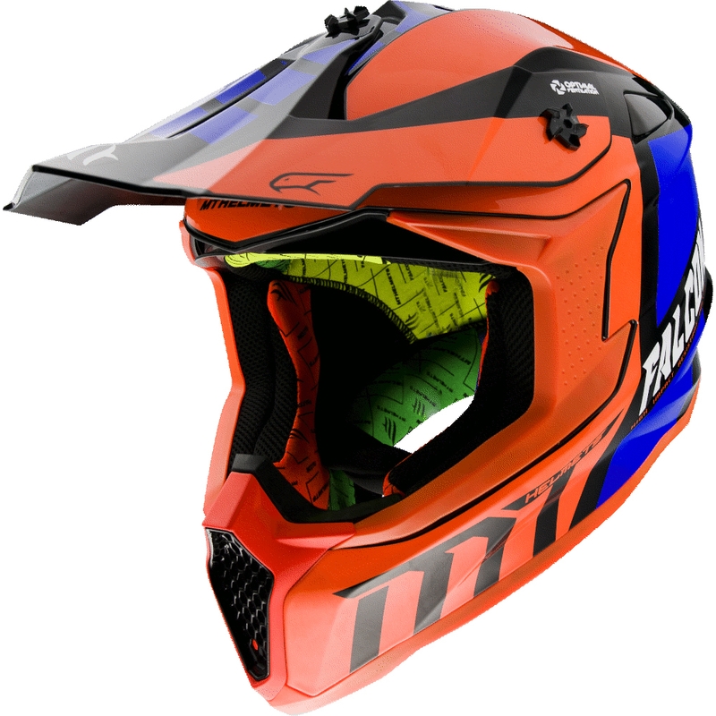 Motocross kaciga MT Falcon Warrior fluo narančasta