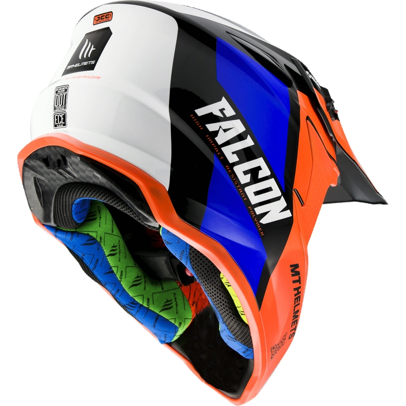 Motocross kaciga MT Falcon Warrior fluo narančasta