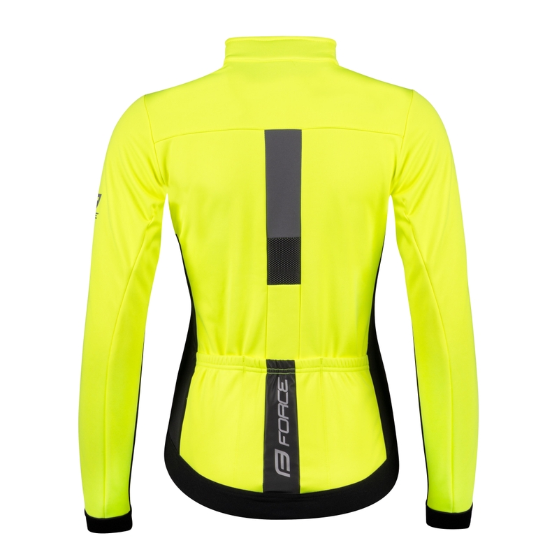 Ženska biciklistička jakna FORCE Frost fluo-crna rasprodaja