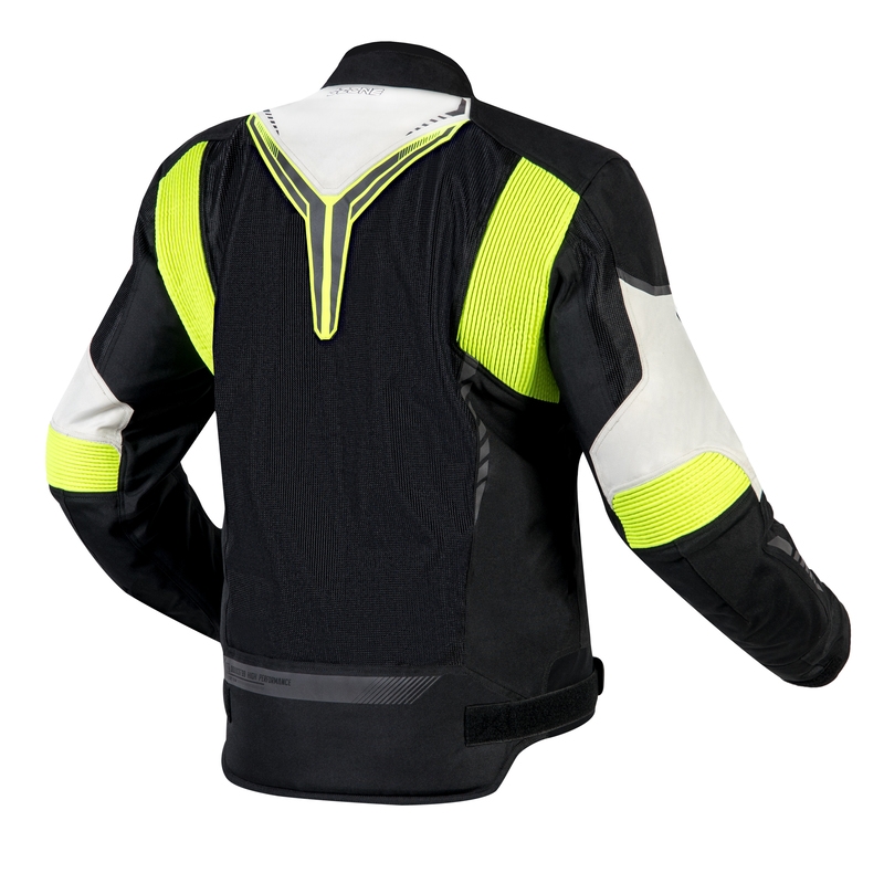 Ozone Flow motoristička jakna crno-sivo-fluo žuta rasprodaja
