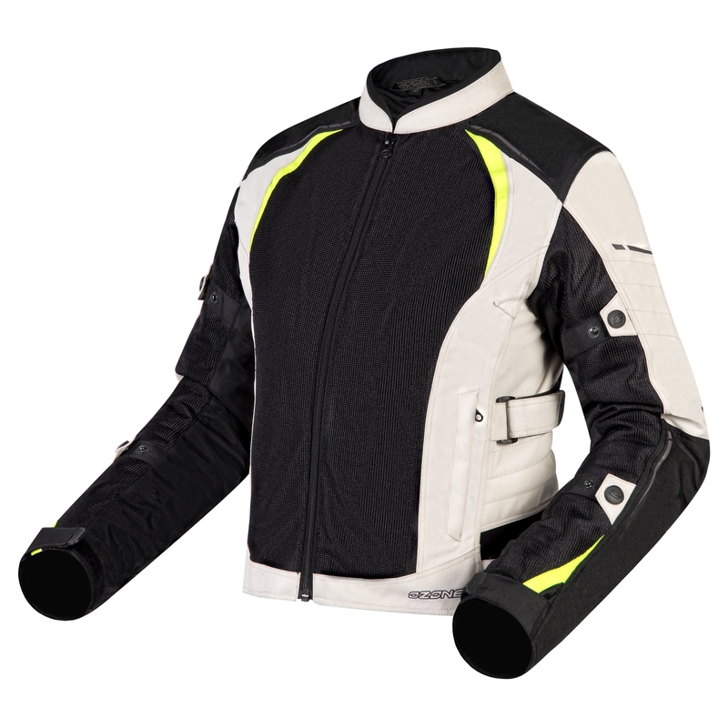 Ženska motoristička jakna Ozone Flow crno-sivo-fluo žuta rasprodaja