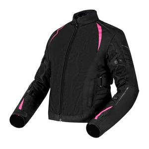 Ženska motoristička jakna Ozone Flow crno-roza