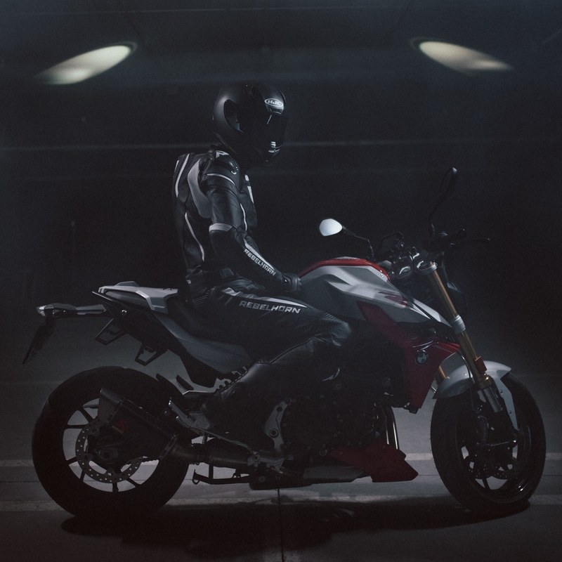 Motorističke hlače Rebelhorn Fighter crno-bijele rasprodaja