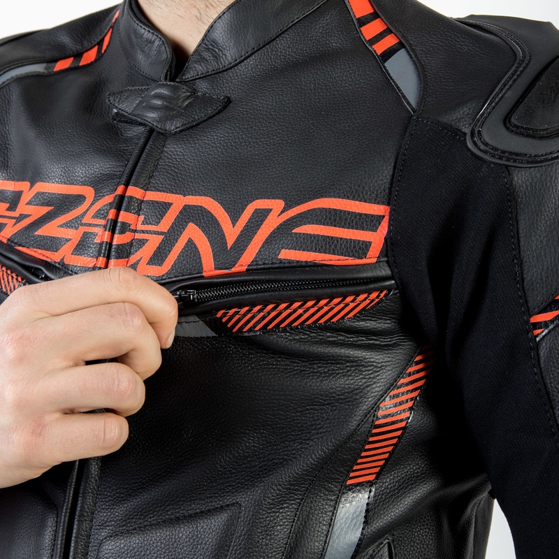 Motociklistička jakna Ozone RS600 crno-narančasta rasprodaja