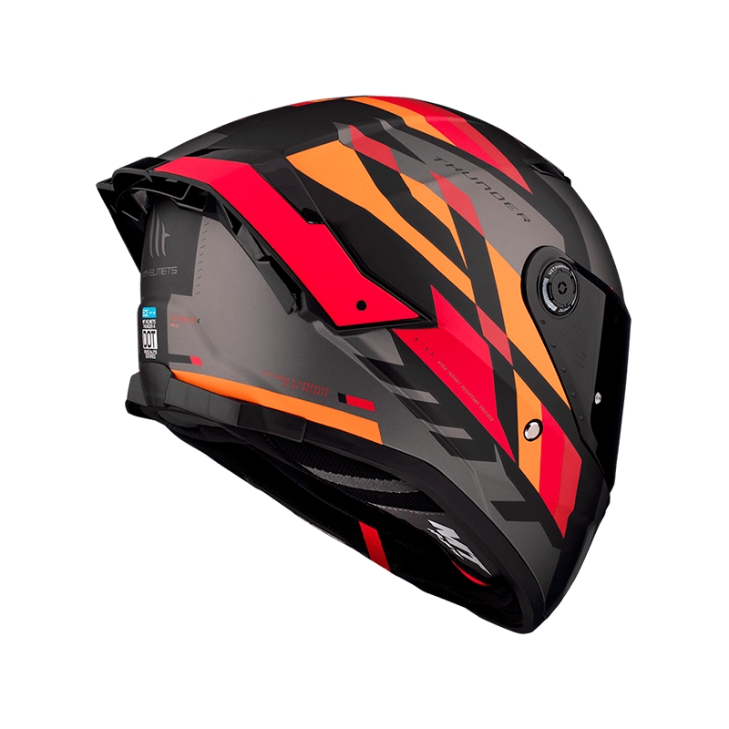 Integralna motociklistička kaciga MT FF118SV Thunder 4 SV ERGO B15 sivo-narančasto-crvena