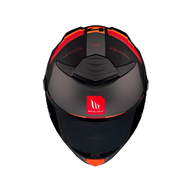 Integralna motociklistička kaciga MT FF118SV Thunder 4 SV ERGO B15 sivo-narančasto-crvena