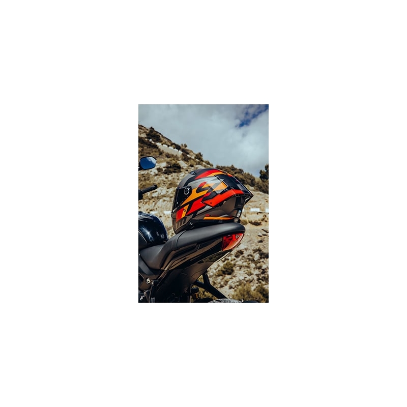 Integralna motociklistička kaciga MT FF118SV Thunder 4 SV ERGO B15 sivo-narančasto-crvena