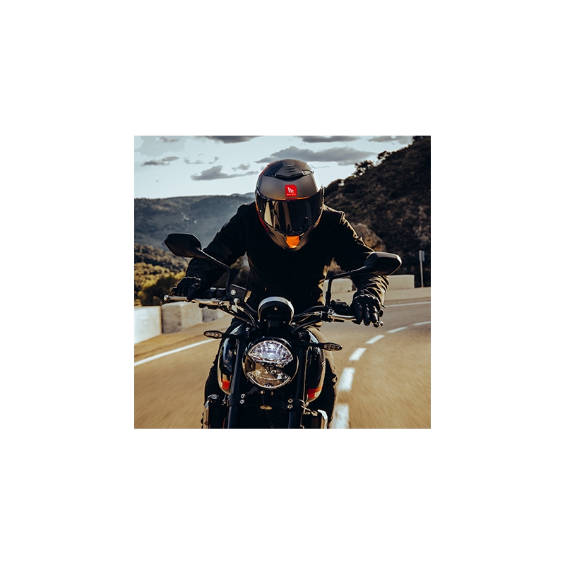 Integralna motociklistička kaciga MT FF118SV Thunder 4 SV ERGO B15 sivo-narančasto-crvena