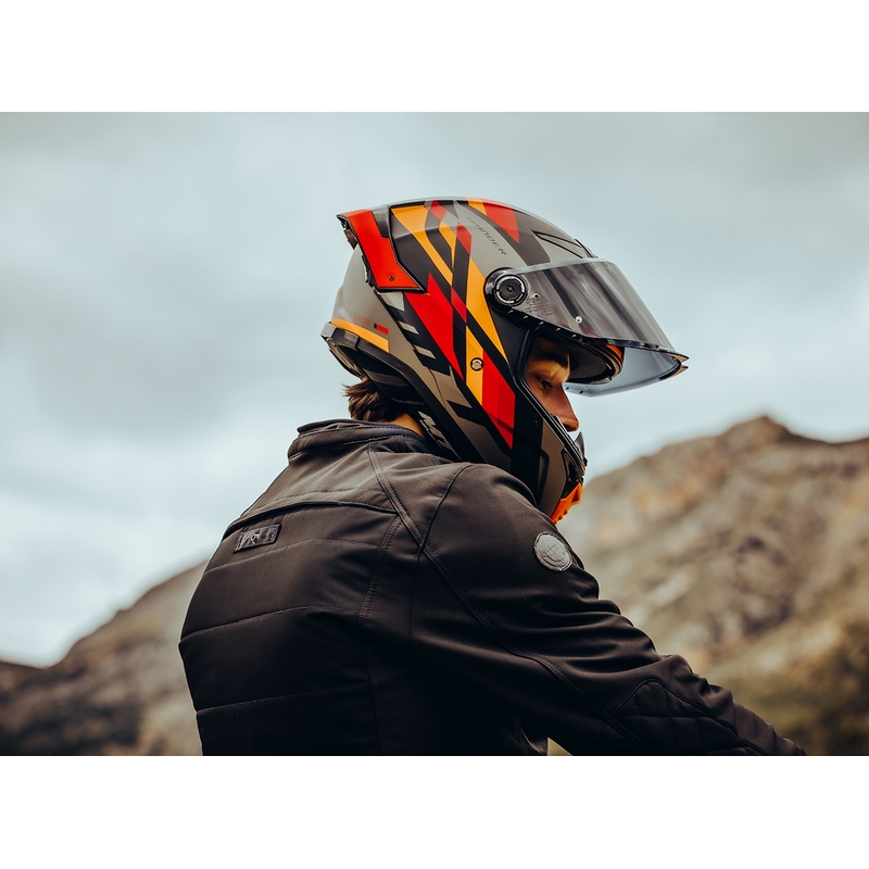 Integralna motociklistička kaciga MT FF118SV Thunder 4 SV ERGO B15 sivo-narančasto-crvena
