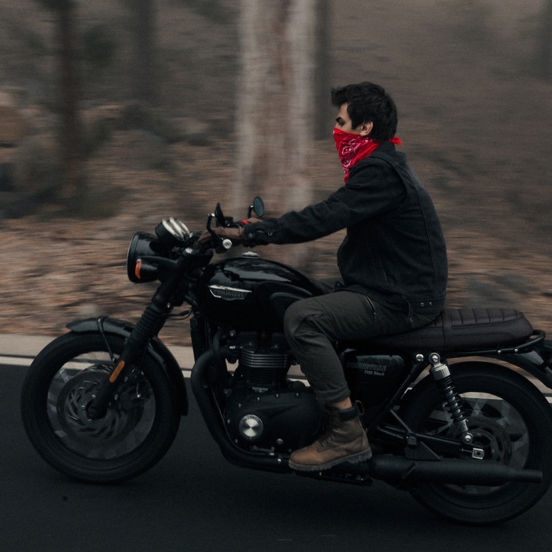 Motorističke traperice BROGER Alaska II crne