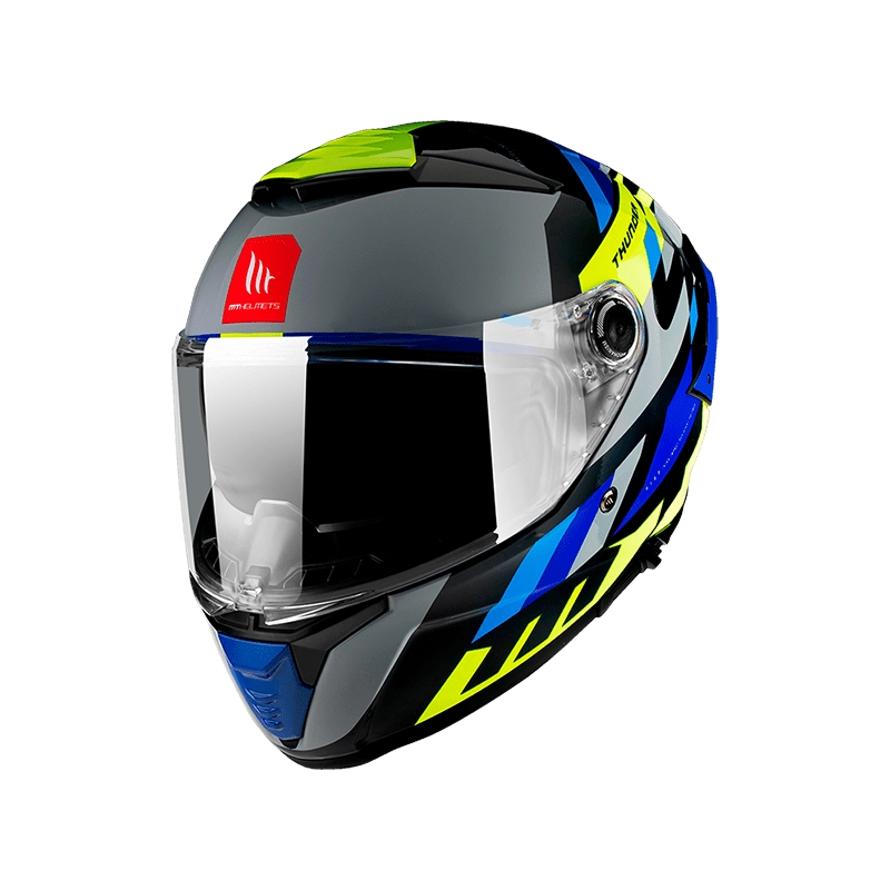 Integralna motociklistička kaciga MT FF118SV Thunder 4 SV ERGO E17 sivo-plavo-zelena