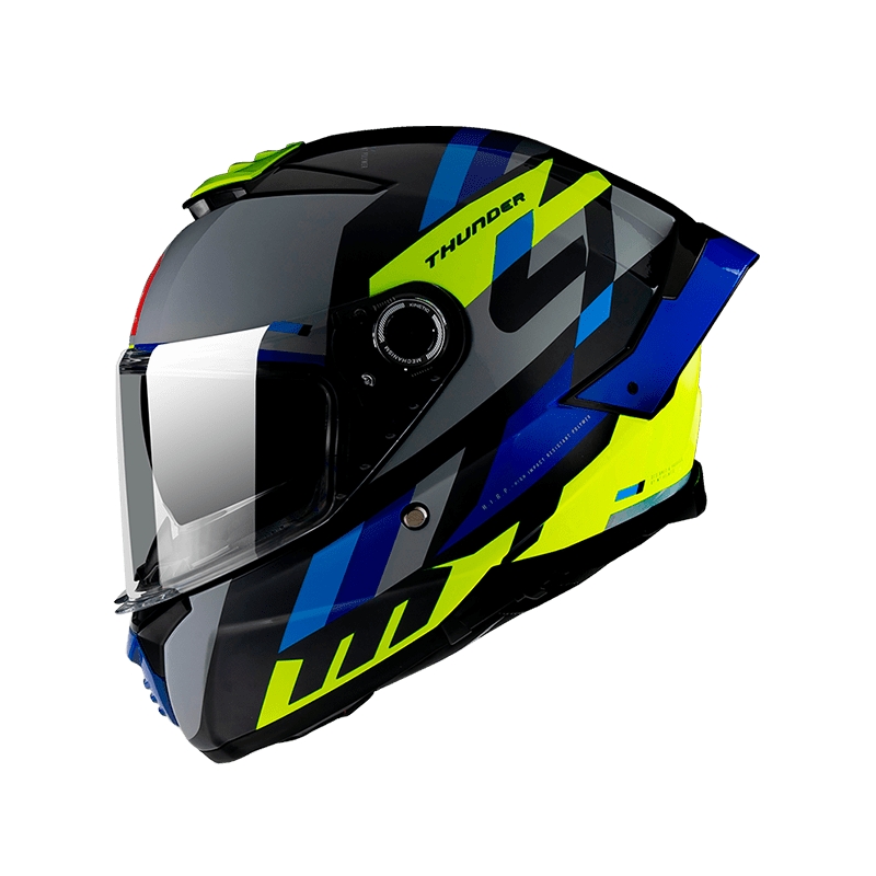 Integralna motociklistička kaciga MT FF118SV Thunder 4 SV ERGO E17 sivo-plavo-zelena