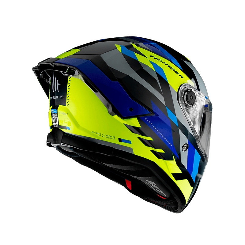 Integralna motociklistička kaciga MT FF118SV Thunder 4 SV ERGO E17 sivo-plavo-zelena