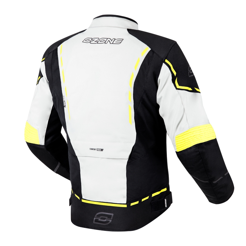 Motociklistička jakna Ozone Jet II sivo-crna-fluo žuta rasprodaja