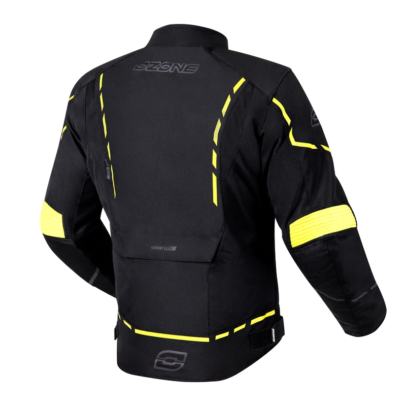 Motociklistička jakna Ozone Jet II crno-fluo žuta rasprodaja