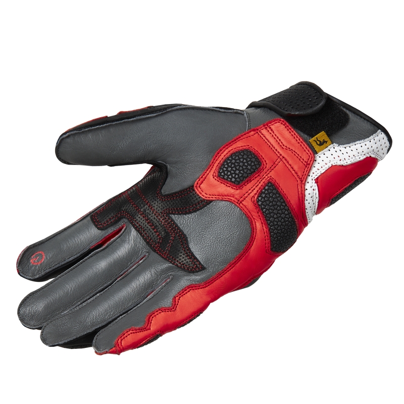 Motociklističke rukavice Rebelhorn ST Short crno-sive-fluo crvene rasprodaja
