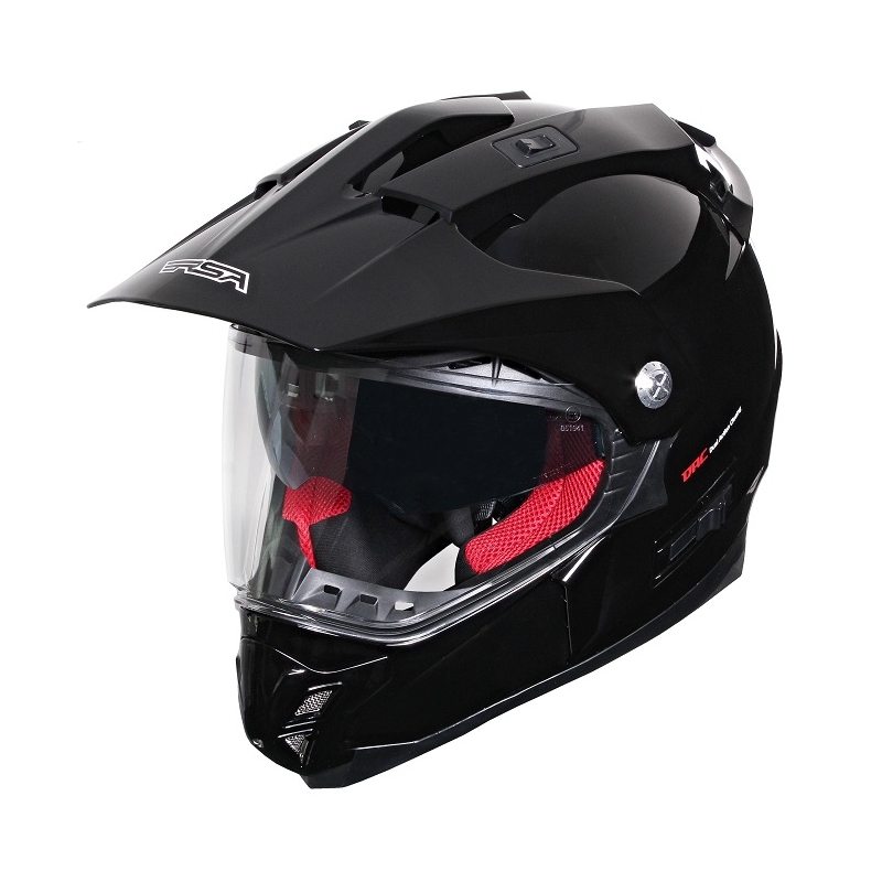 Enduro kaciga sa vizirom za sunce RSA MX-01 crna sjajna - II. kvaliteta