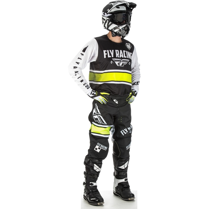 Motocross dres FLY Racing Kinetic ERA 2018 - USA bijelo-crni