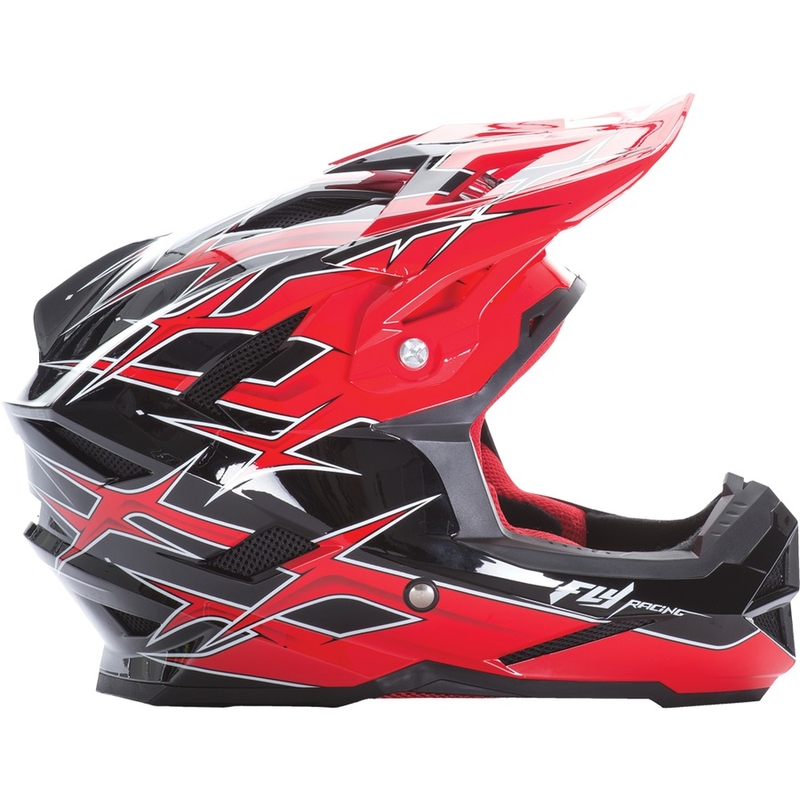 Motocross kaciga FLY Racing DEFAULT - USA crno-crvena