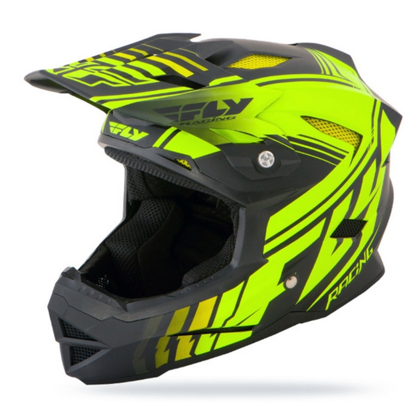 Motocross kaciga FLY Racing DEFAULT - USA crno-fluo žuta