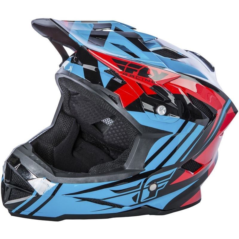Motocross kaciga FLY Racing DEFAULT - USA plavo-crvena