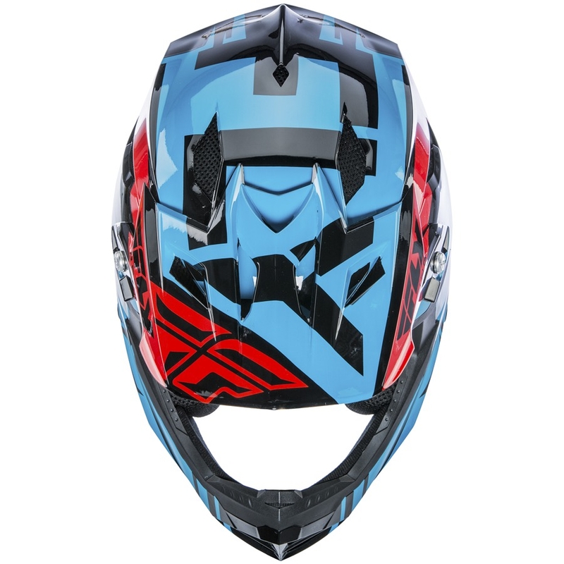 Motocross kaciga FLY Racing DEFAULT - USA plavo-crvena