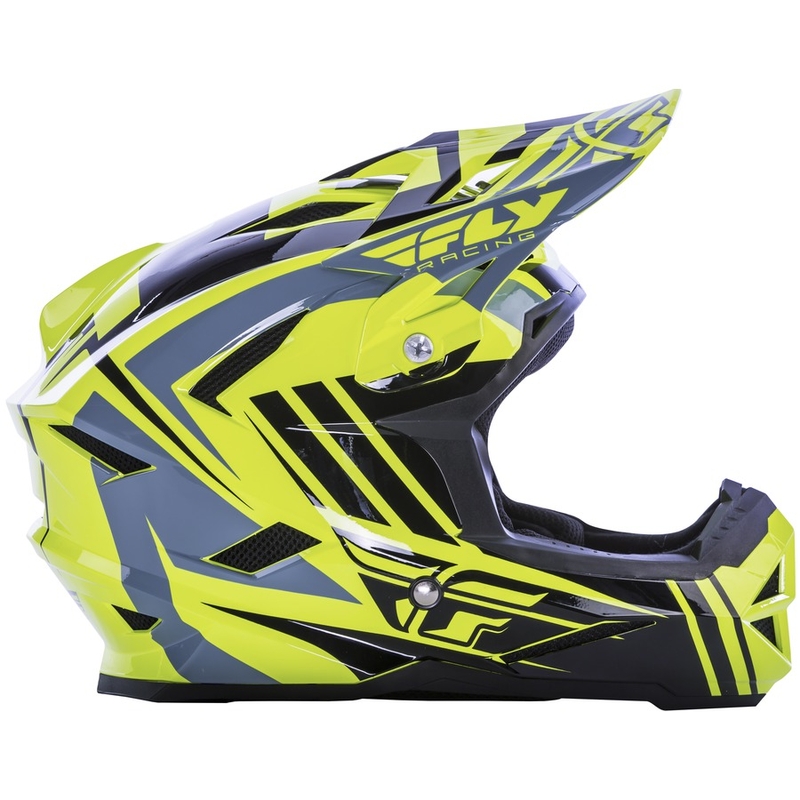 Motocross kaciga FLY Racing DEFAULT - USA fluo žuto-crna