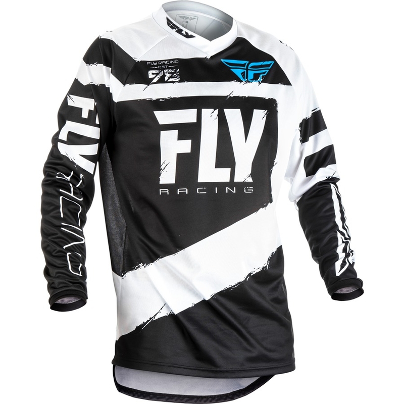 Motocross dres FLY Racing F-16 2018 - USA crno bijeli