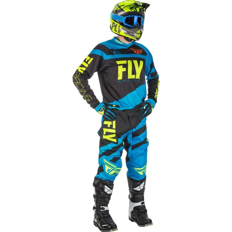 Motocross dres FLY Racing F-16 2018 - USA plavo-crni