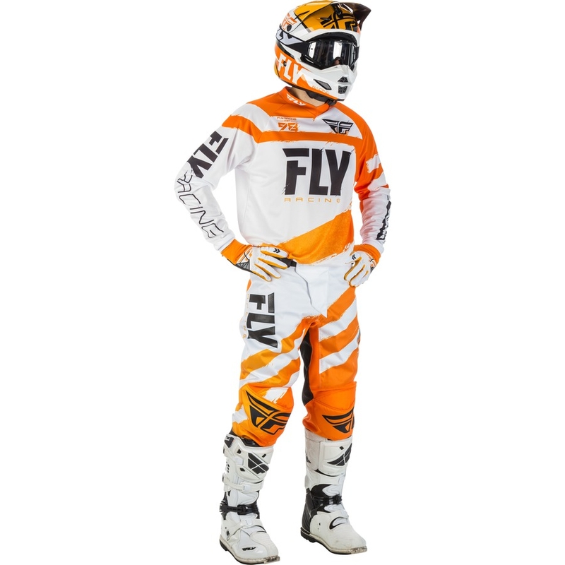 Motocross dres FLY Racing F-16 2018 - SAD narančasto-bijeli