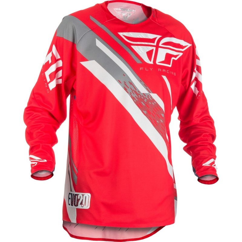 Motocross dres FLY Racing EVO 2018 - USA crveno-sivo-bijeli