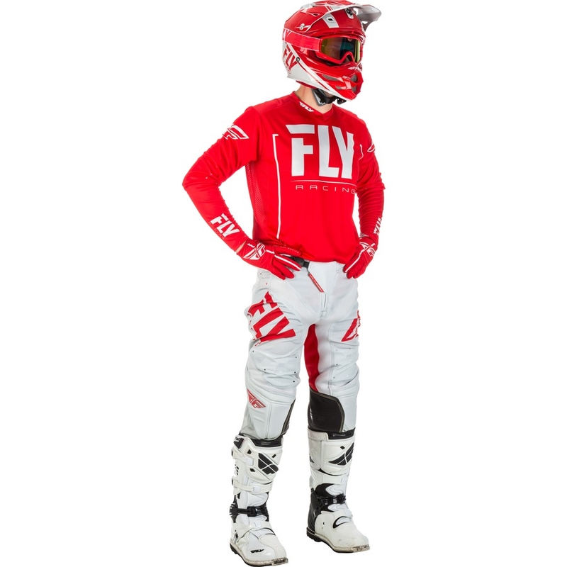 Motocross dres FLY Racing LITE 2018 - USA crveno-bijeli