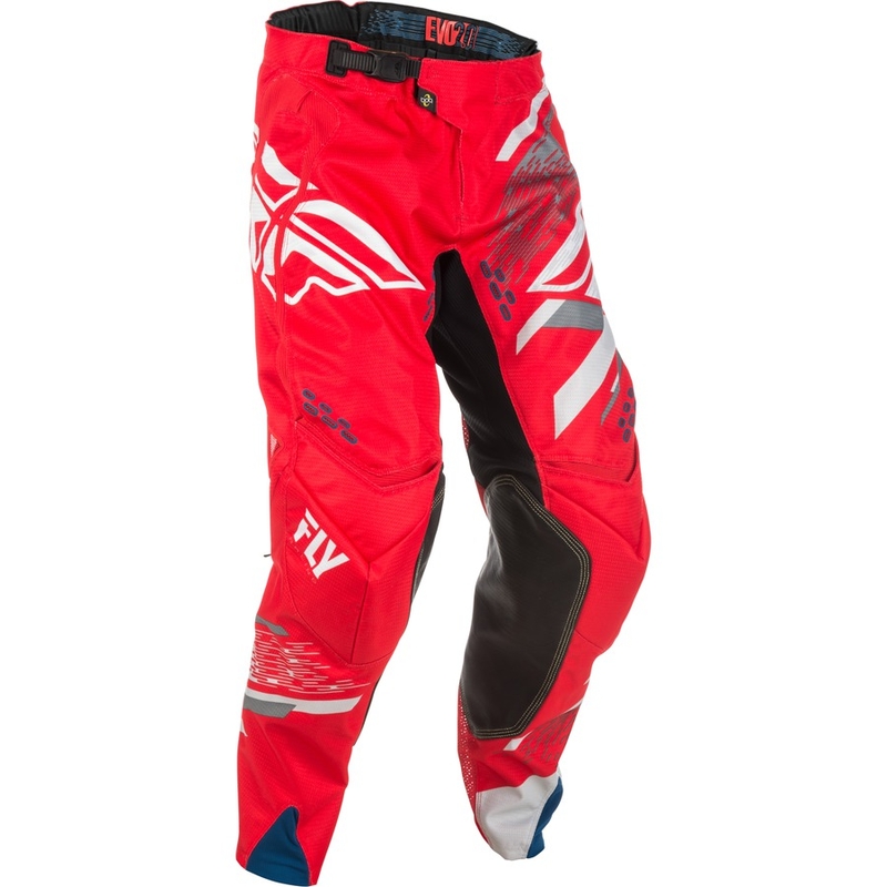 Motocross hlače FLY Racing EVO 2018 - USA crveno-sivo-bijele