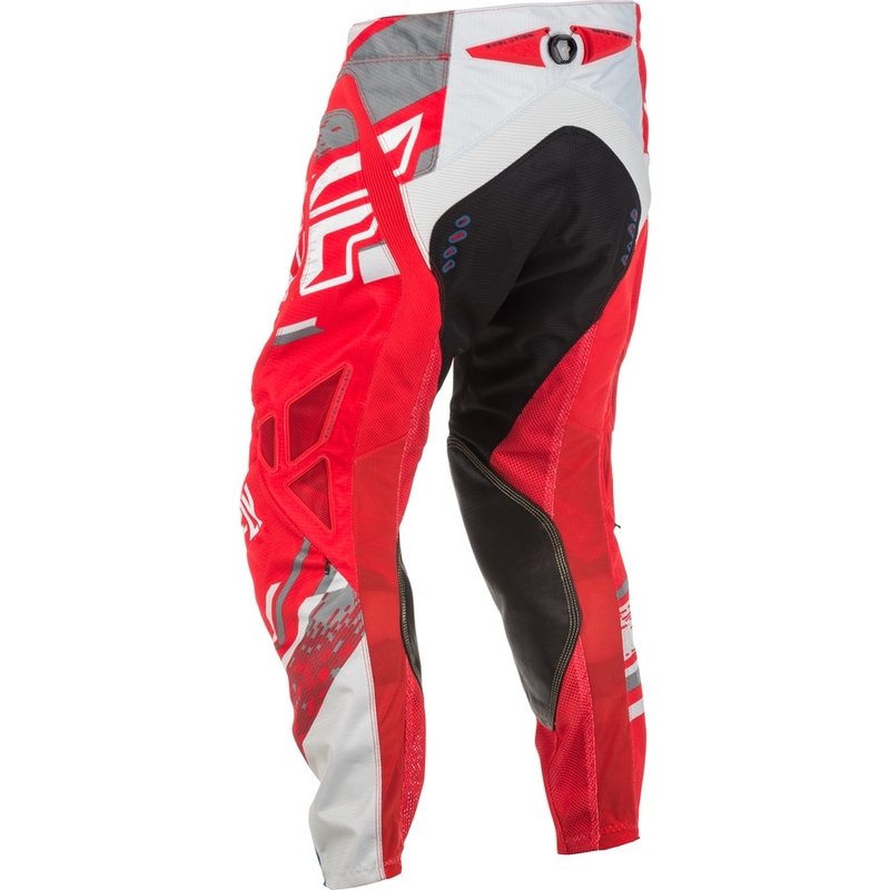 Motocross hlače FLY Racing EVO 2018 - USA crveno-sivo-bijele