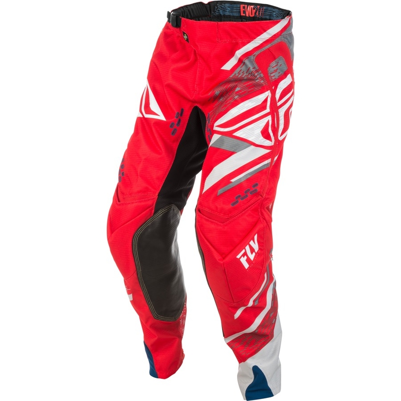 Motocross hlače FLY Racing EVO 2018 - USA crveno-sivo-bijele