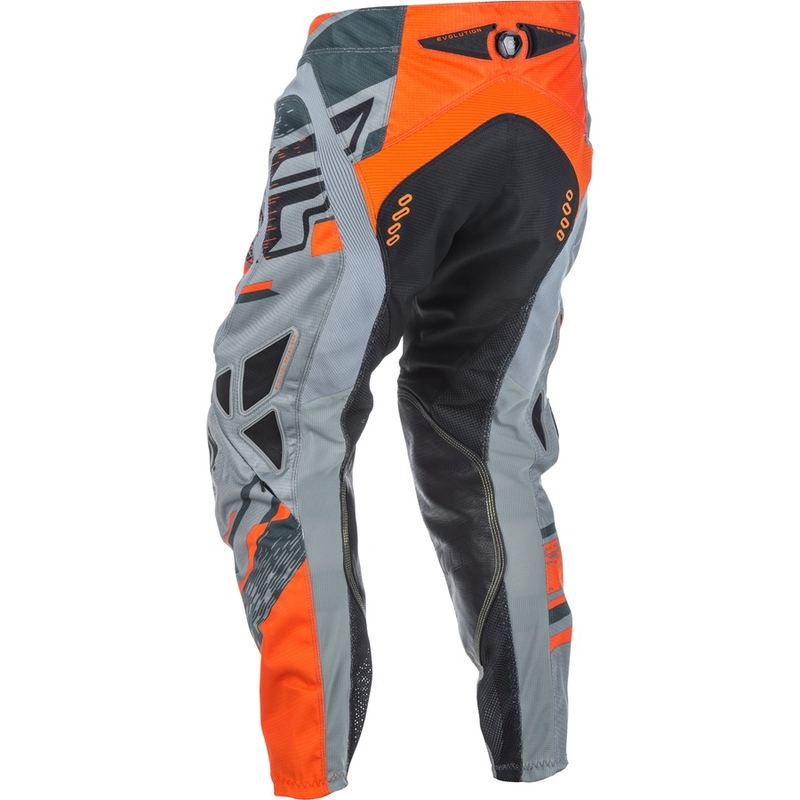 Motocross hlače FLY Racing EVO 2018 - USA sivo-narančasto-crne