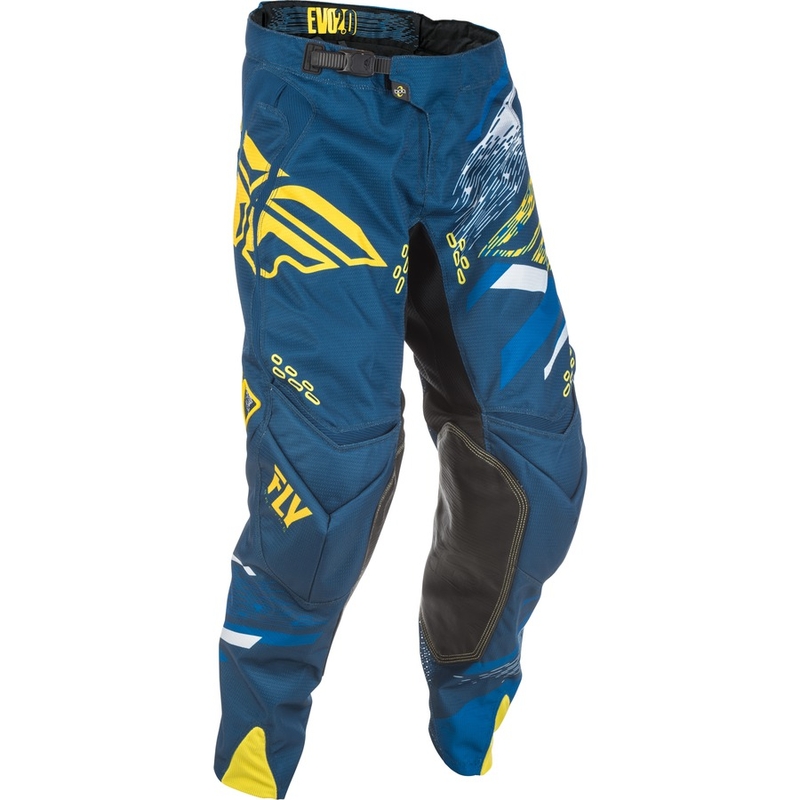 Motocross hlače FLY Racing EVO 2018 - USA plavo-žuto-bijele