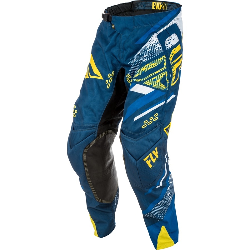 Motocross hlače FLY Racing EVO 2018 - USA plavo-žuto-bijele