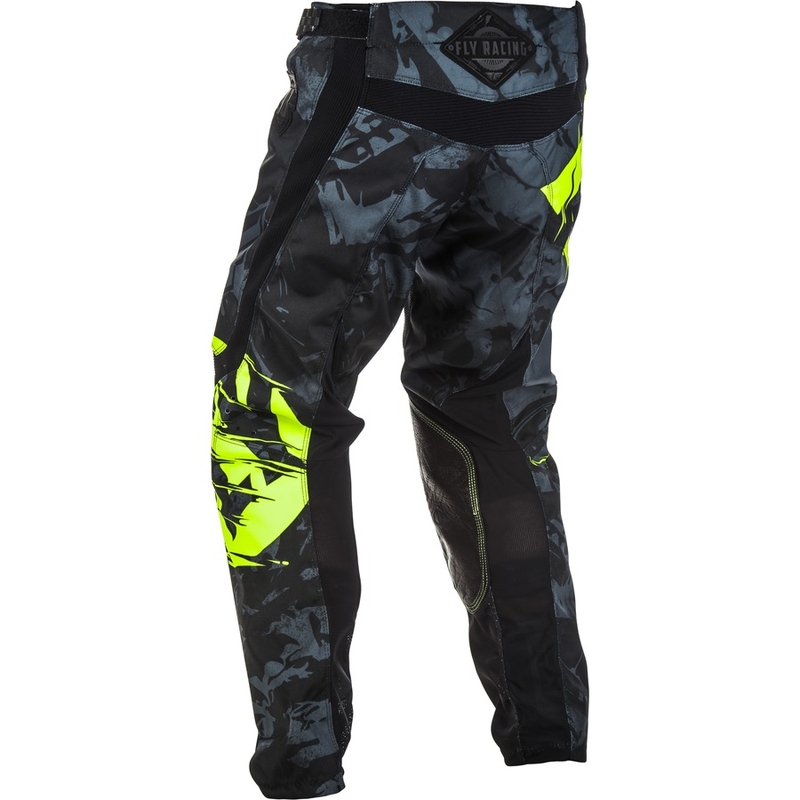 Motocross hlače FLY Racing Kinetic OUTLAW 2018 - USA crno-fluo žute