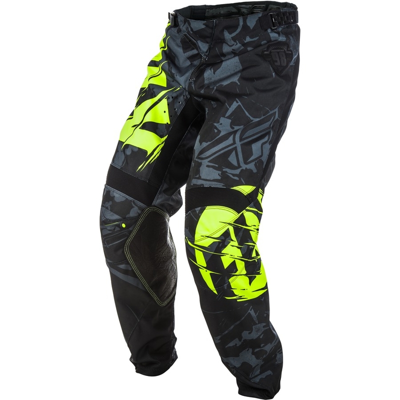Motocross hlače FLY Racing Kinetic OUTLAW 2018 - USA crno-fluo žute