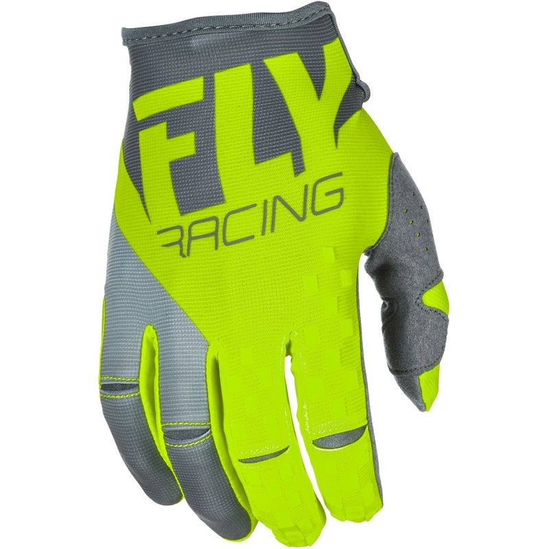 Motocross rukavice FLY Racing Kinetic 2018 - USA sivo-fluo žute