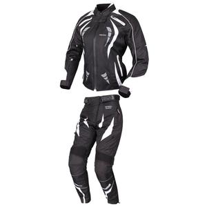 Žensko motociklističko odijelo RSA Queen crno-bijelo rasprodaja