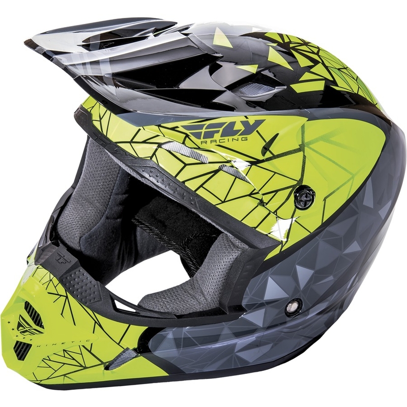 FLY Racing Kinetic CRUX dječja kaciga za motocross - USA Fluo žuto-sivo-crna rasprodaja