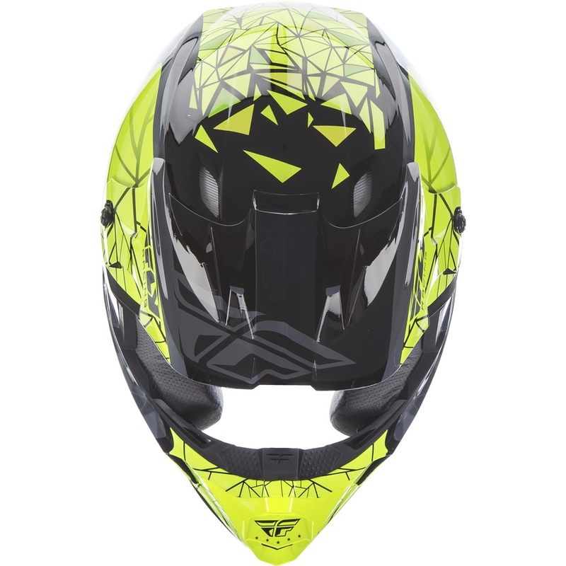 FLY Racing Kinetic CRUX dječja kaciga za motocross - USA Fluo žuto-sivo-crna rasprodaja
